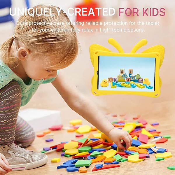 Simicoo Simicoo 3D Cute Butterfly Case for Samsung Galaxy Tab A 10.1 (2019) - Lightweight, Shockproof, Kid-Friendly Protection (Yellow) - View 7 of 8