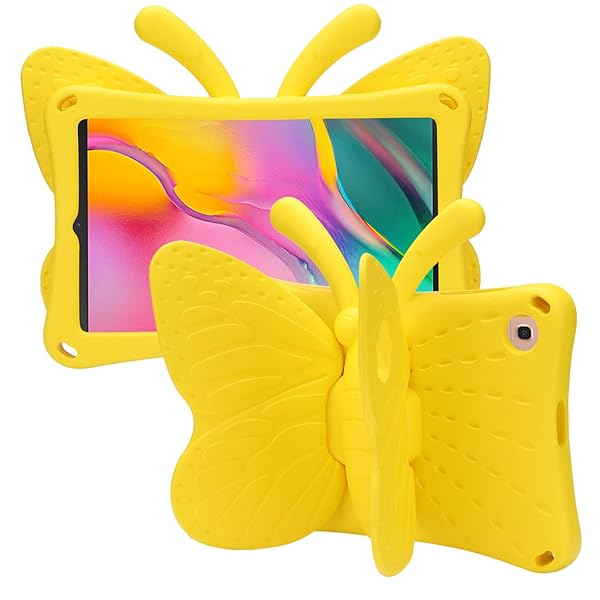 Simicoo Simicoo 3D Cute Butterfly Case for Samsung Galaxy Tab A 10.1 (2019) - Lightweight, Shockproof, Kid-Friendly Protection (Yellow) - View 2 of 8