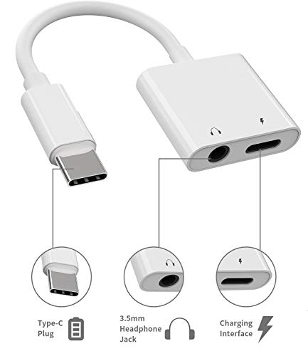 Kefiany Kefiany 2IN1 USB-C to 3.5mm Headphone Jack Adapter with 30W PD Fast Charging and Volume Control for Compatible Devices - View 3 of 7