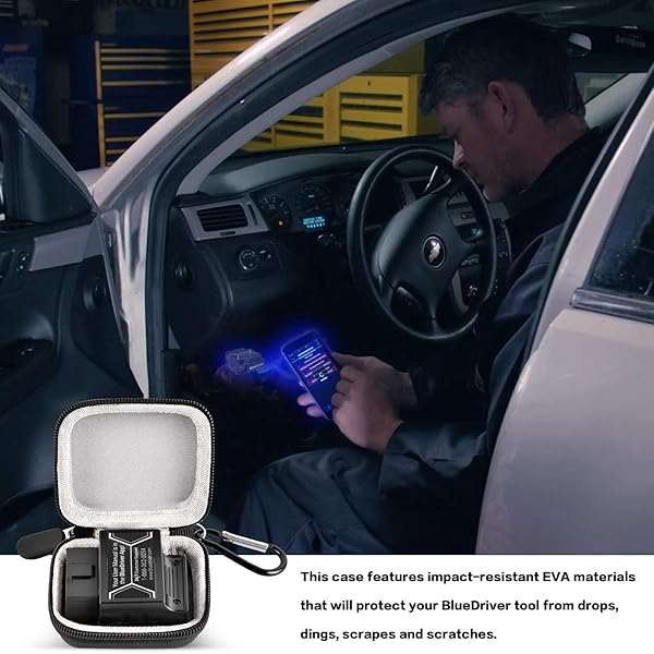 Comecase Car and Auto Mini Carry Case for BlueDriver Bluetooth Pro OBDII Scan Tool Compatible with iPhone and Android Inner Grey Bag Only - View 6 of 7