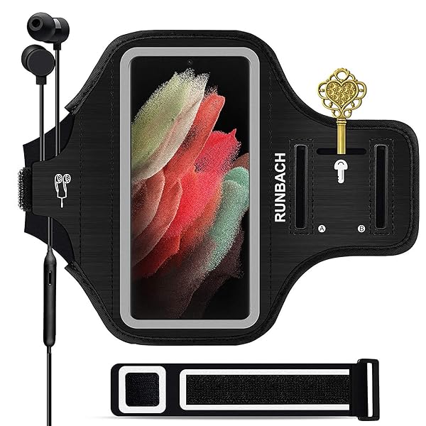 RUNBACH Runbach Armband for Samsung Galaxy S25 Ultra S24 Ultra S23 Ultra S22 Ultra S21 Plus 5G S21 Ultra S20 Ultra Note 20 Ultra Black