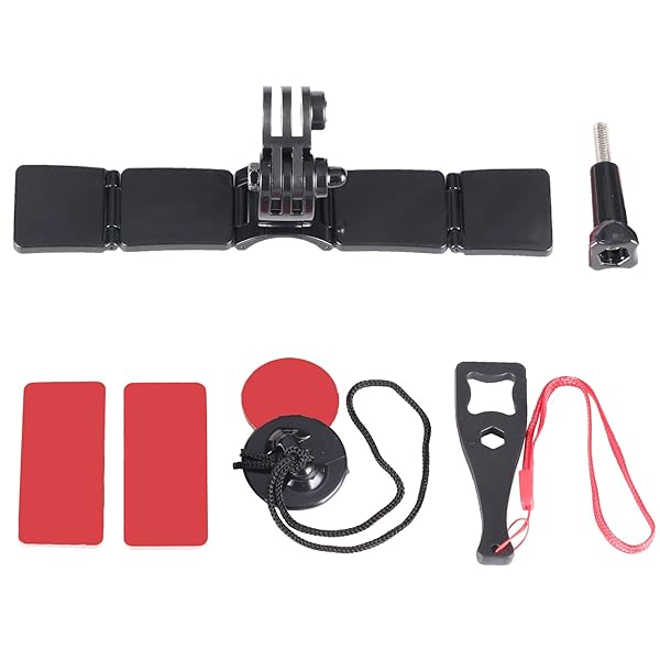 QKOO QKOO Motorcycle Helmet Chin Mount Kit Compatible with GoPro Hero 13 12 11 10 9 8 7 6 5 4 Session DJI Osmo Action AKASO SJCAM - View 9 of 11