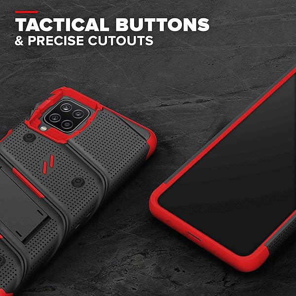 Zizo ZIZO BOLT Series Galaxy A12 Case in Black and Red for Ultimate Protection and Style - View 10 of 10