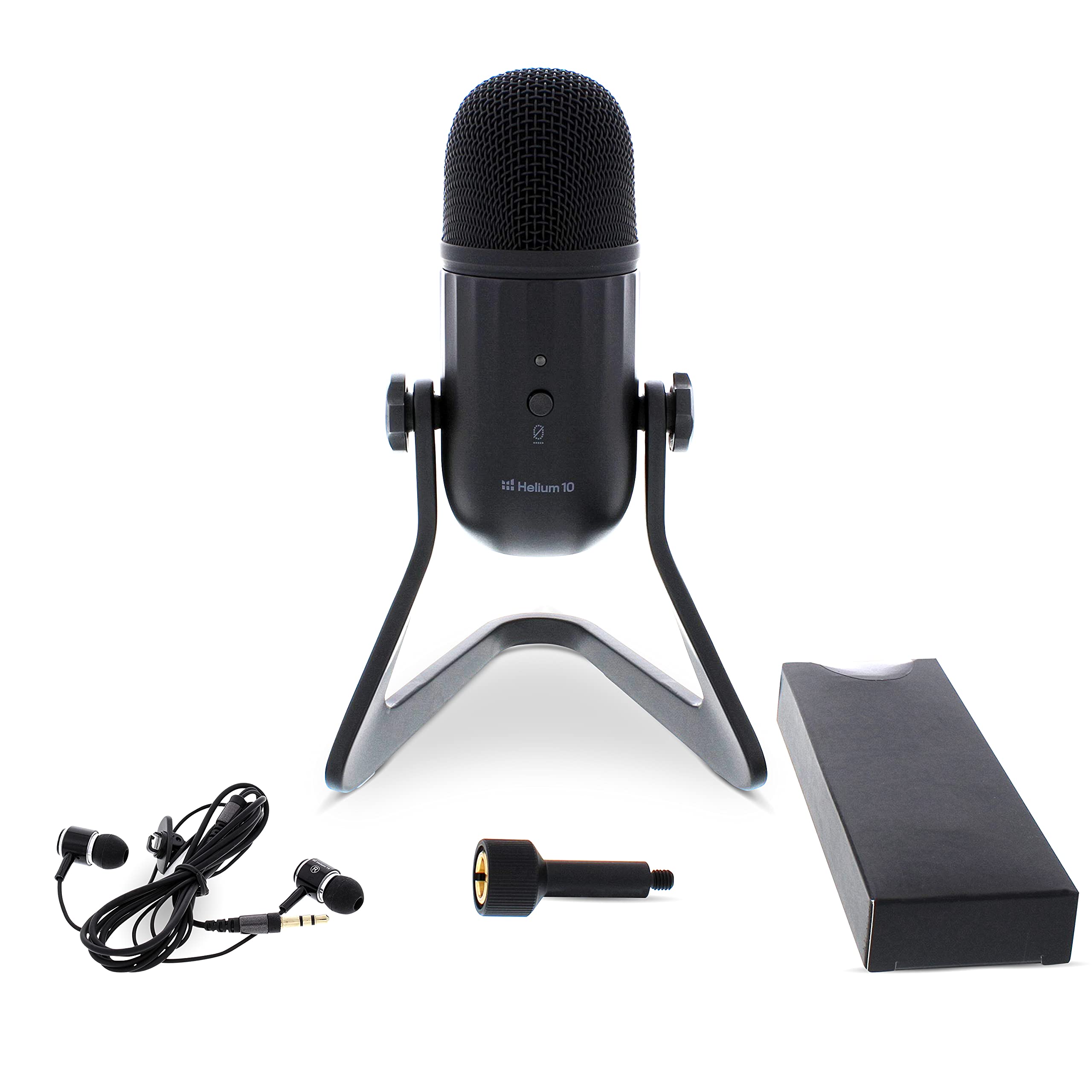 Helium 10 HX10 Podcast Mic USB Microphone for Gaming Recording Streaming with Ear Buds Mute Button and Volume Control - View 3 of 6