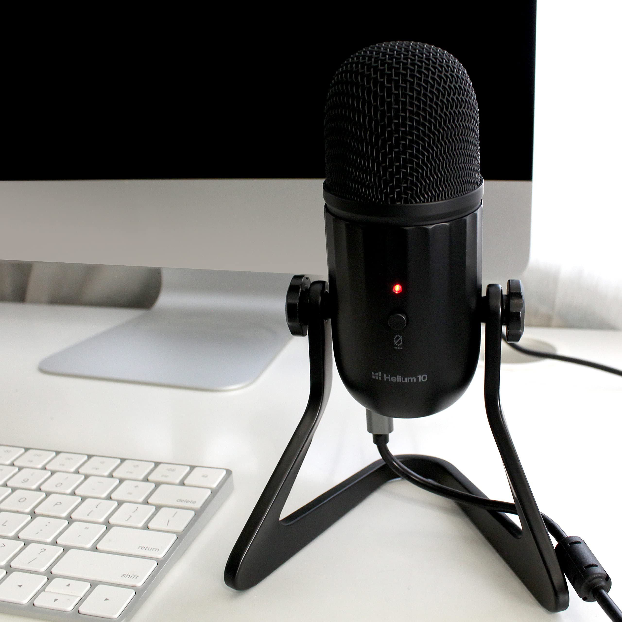 Helium 10 HX10 Podcast Mic USB Microphone for Gaming Recording Streaming with Ear Buds Mute Button and Volume Control - View 5 of 6