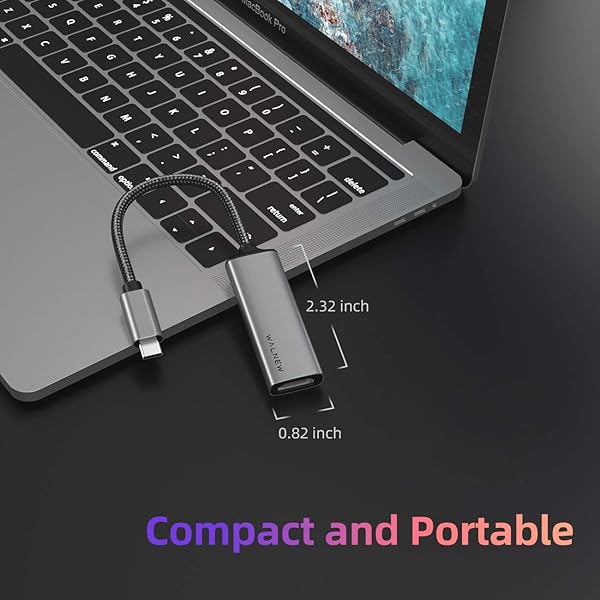 WALNEW WALNEW USB C to HDMI Adapter 4K 60Hz Thunderbolt 3 Compatible for MacBook Pro Air iPad Pro Pixelbook Dell XPS Samsung Galaxy Gray - View 6 of 8