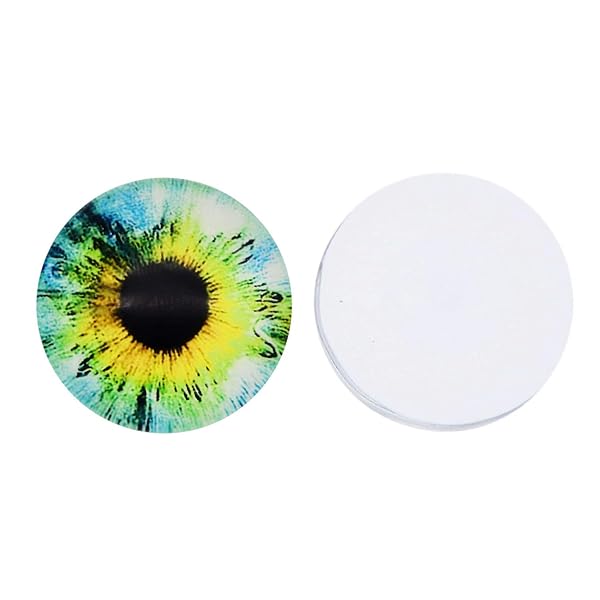 Julie Wang 8MM Dragon Glass Cabochon Eyes 100PCS for Clay Doll Making Sculptures Craft Jewelry DIY Findings 0.31 Inches - View 6 of 7