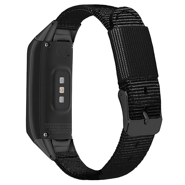 Lijinlan Soft Woven Nylon Replacement Bands for Samsung Galaxy Fit SM-R370 - Stylish & Comfortable Wrist Strap for Men & Women (Black) - View 4 of 7