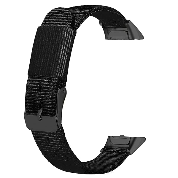 Lijinlan Soft Woven Nylon Replacement Bands for Samsung Galaxy Fit SM-R370 - Stylish & Comfortable Wrist Strap for Men & Women (Black) - View 3 of 7