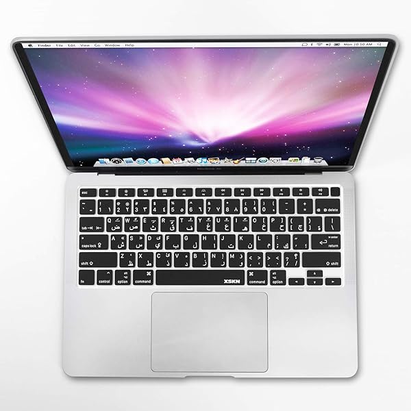 XSKN XSKN Arabic Keyboard Cover for 2020 MacBook Air 13.3 inch A2179 A2337 M1 Chip Touch ID US Version Black Skin - View 6 of 8