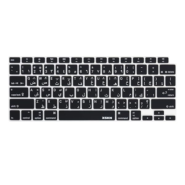 XSKN XSKN Arabic Keyboard Cover for 2020 MacBook Air 13.3 inch A2179 A2337 M1 Chip Touch ID US Version Black Skin - View 2 of 8