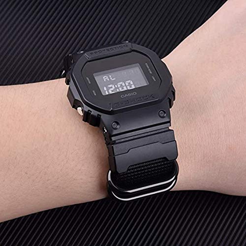 Lijinlan Durable Conversion Nylon Strap Adapter Kit for Casio G-Shock DW6900 DW5600 GW9400 GDF100 GA100 GD120 GL7200 Series Black - View 6 of 7
