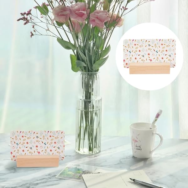 OLYCRAFT OLYCRAFT 20PCS Wood Place Card Holders for Weddings Parties Events Double Side Display Mini Blackboard Table Number Stands - View 7 of 8