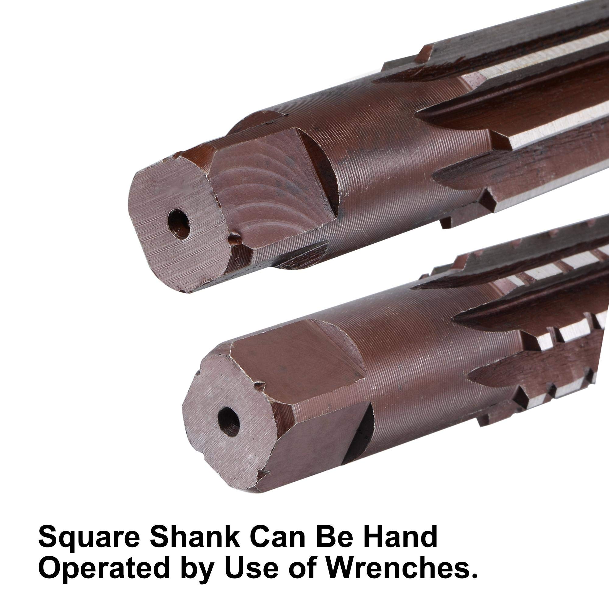 uxcell uxcell MT3 Morse Taper Reamer Set Coarse Finish H8 Accuracy Alloy Tool Steel 8 Flutes Straight Shank Hand Reamer Cutter 2pcs - View 4 of 7