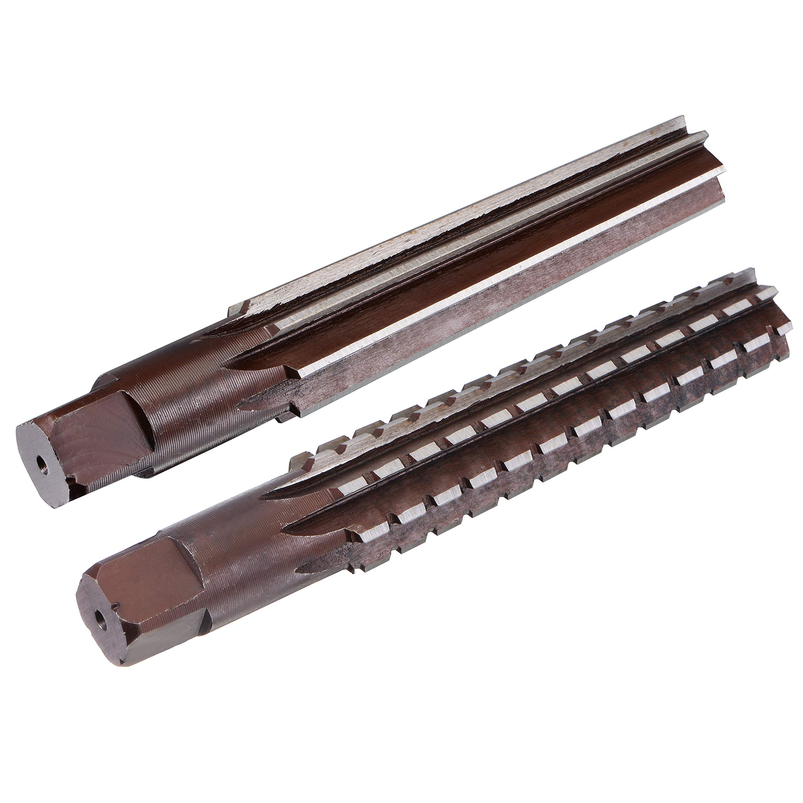 uxcell uxcell MT3 Morse Taper Reamer Set Coarse Finish H8 Accuracy Alloy Tool Steel 8 Flutes Straight Shank Hand Reamer Cutter 2pcs - View 6 of 7