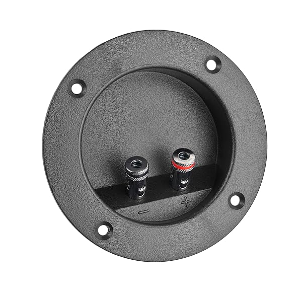 NVX VBTERM2 Round Push Style Terminal Cups with Chrome Plated Contacts for Enhanced Audio Performance