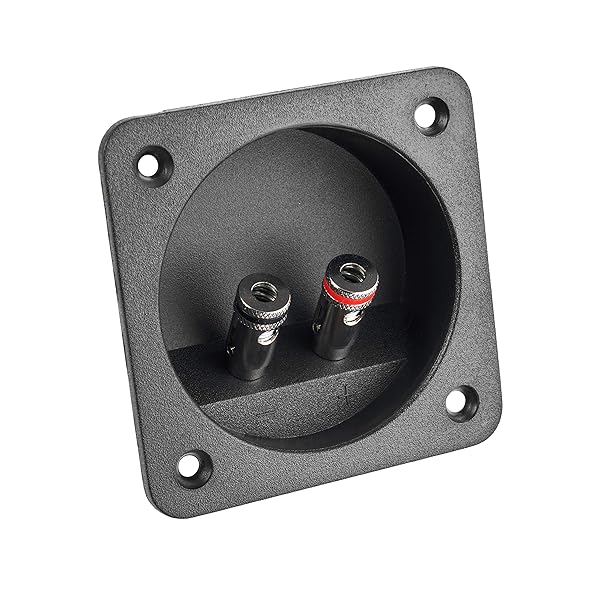 NVX NBTERM2 Square Push Style Terminal Cups with Chrome Plated Contacts for Enhanced Audio Performance