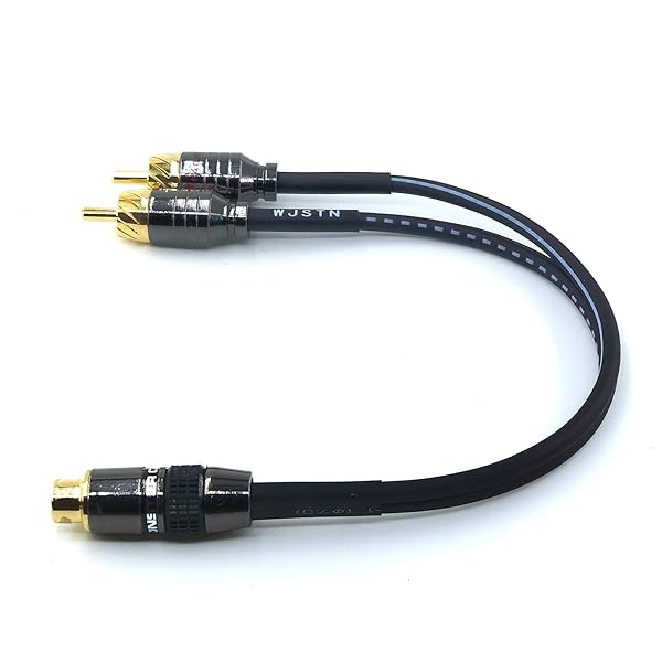 WJSTN WJSTN RCA Splitter 1 Female 2 Male Y Adapter 8 Inch Subwoofer Audio Video Cable - View 4 of 6