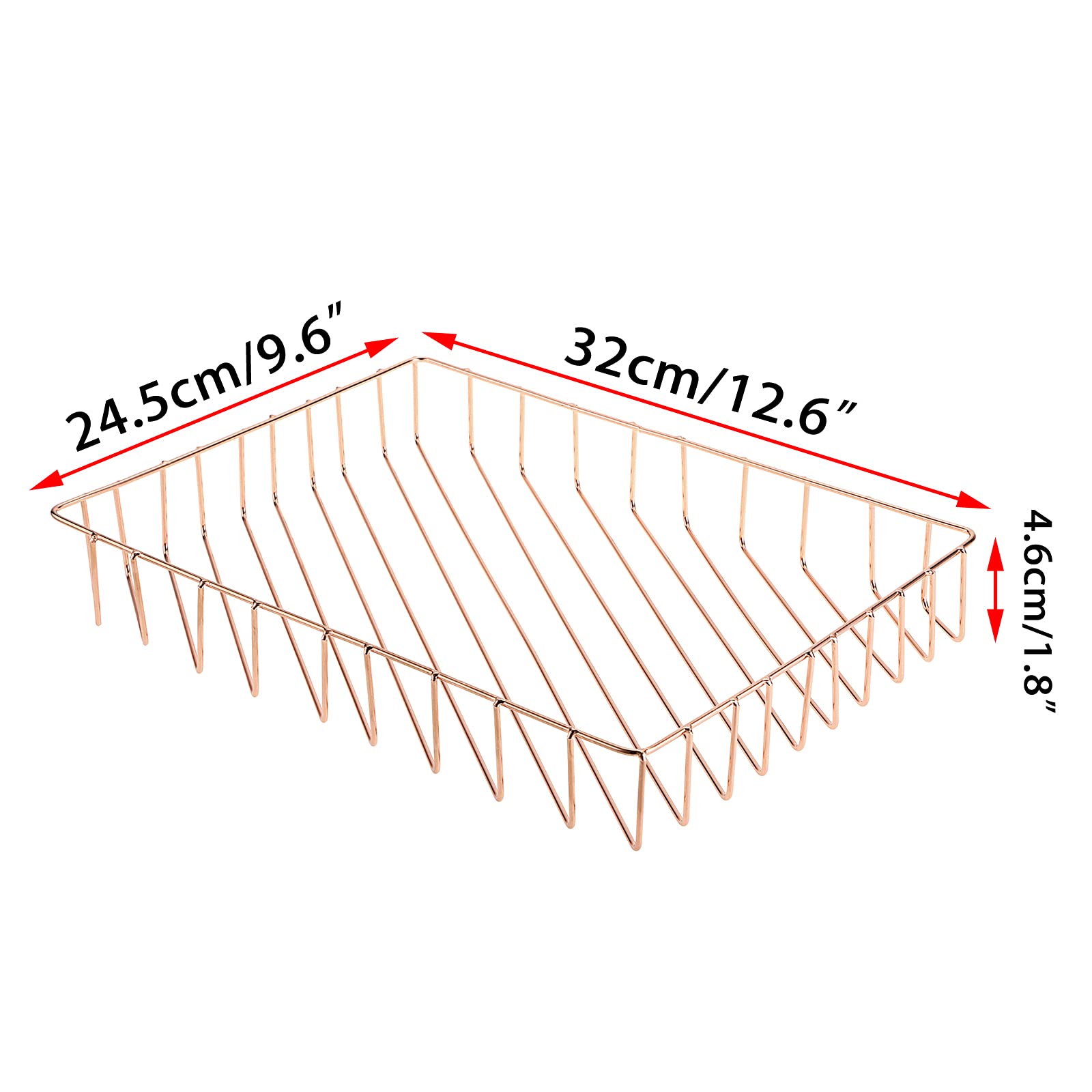 BTSKY Rose Gold A4 File Tray Organizer Elegant Desk Storage for Documents Magazines Office and Bathroom Use - View 5 of 7