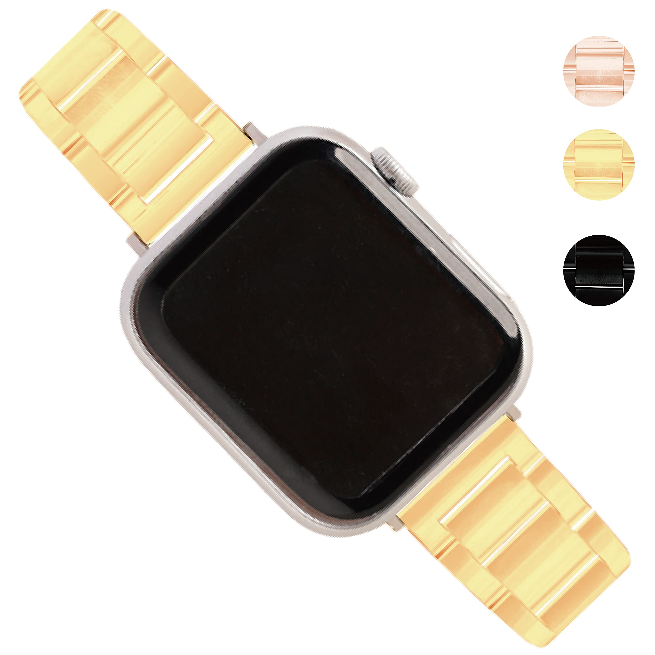 Fitlink 316L Stainless Steel Apple Watch Band Scratch Water Resistant Fits Series 10 Ultra SE Business Casual Blue 42 44 45 49mm