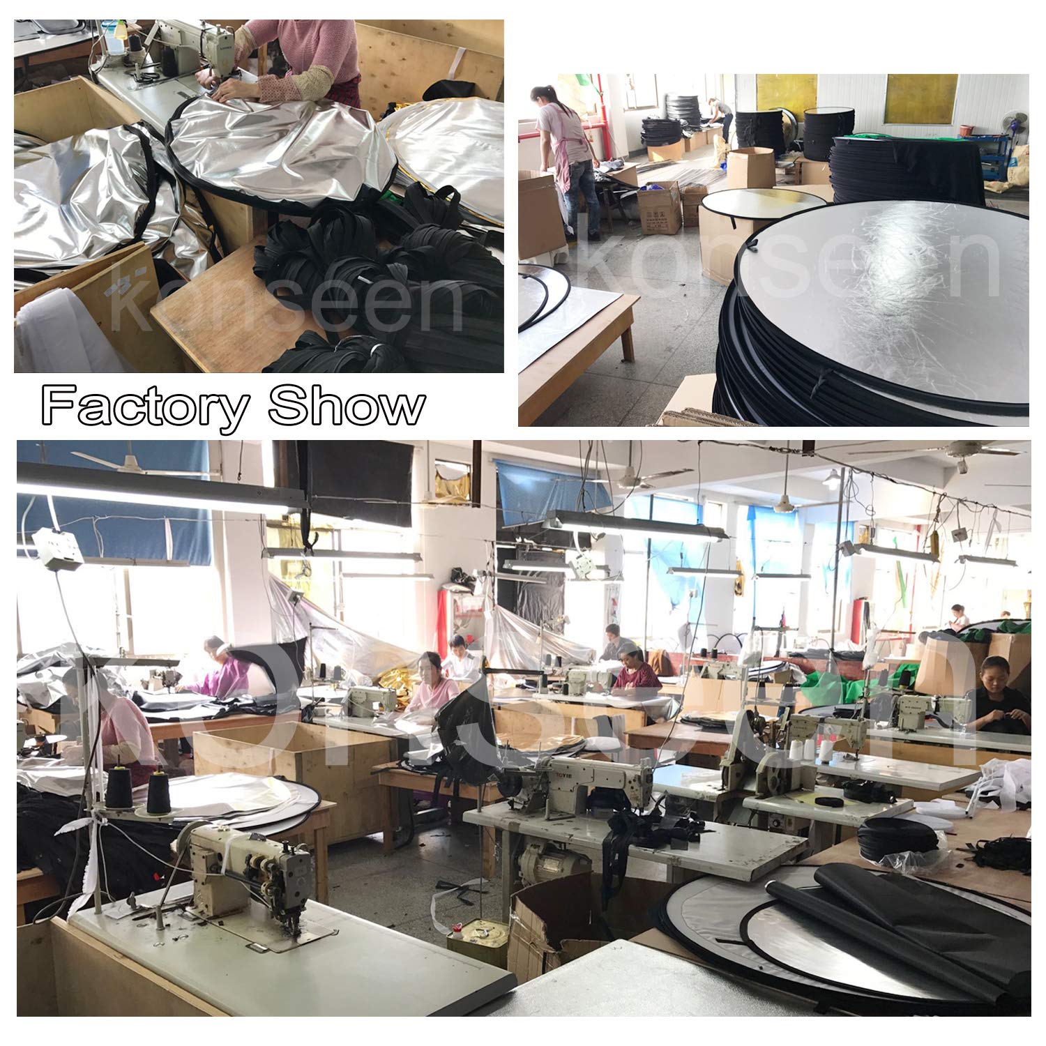 Konseen 5 in 1 Portable Camera Lighting Reflector Diffuser Kit 40x60 for Photography Studio and Outdoor Video Lighting with Carrying Case - View 5 of 6