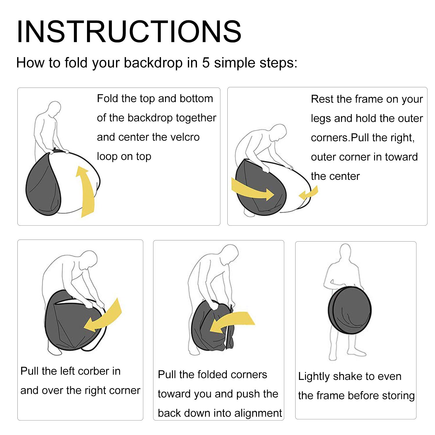 Konseen 5 in 1 Portable Camera Lighting Reflector Diffuser Kit 40x60 for Photography Studio and Outdoor Video Lighting with Carrying Case - View 6 of 6