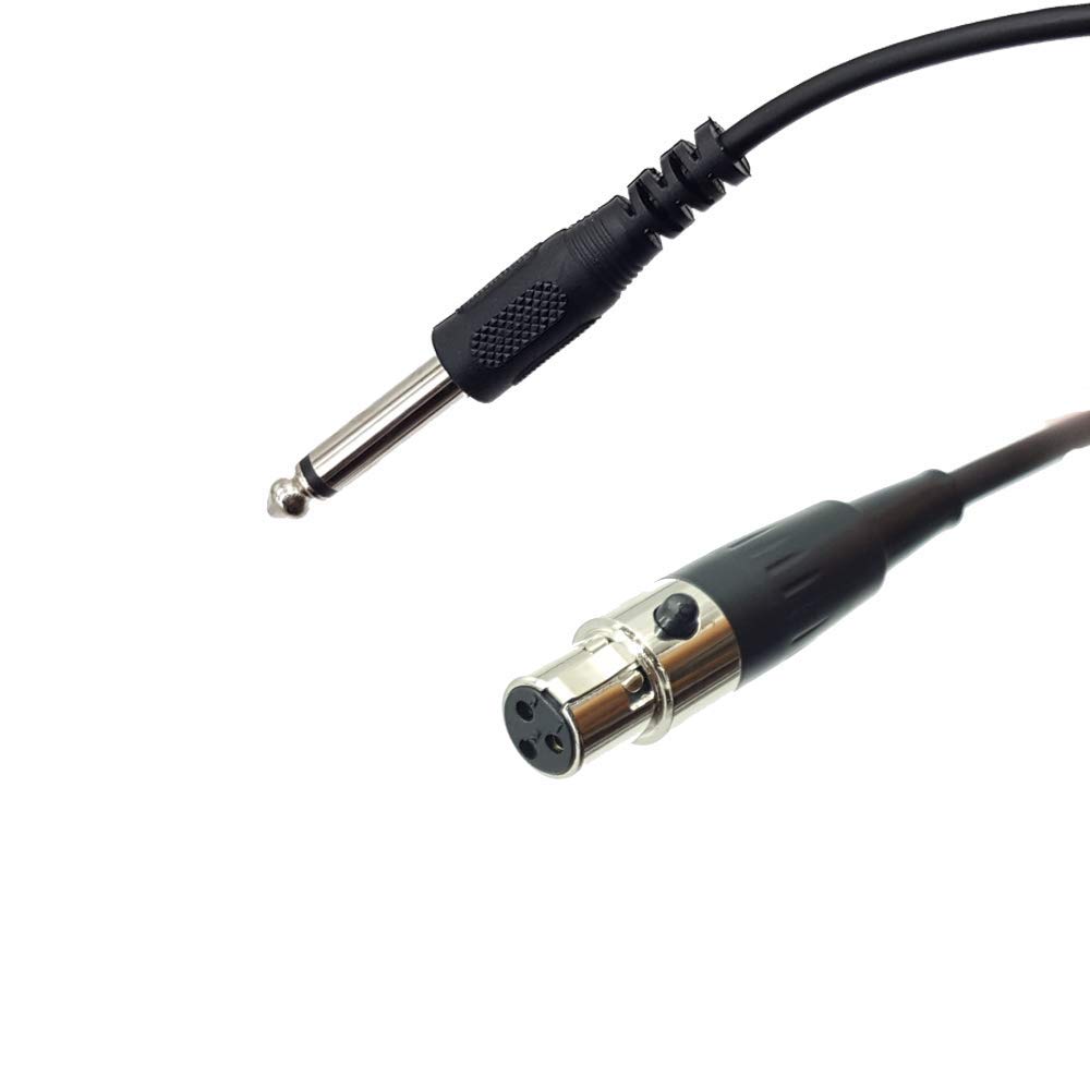 MMNNE 3FT 6.3mm 1/4inch Male Plug to Mini XLR Female 3-Pin Cable Connector Black 3.3FT