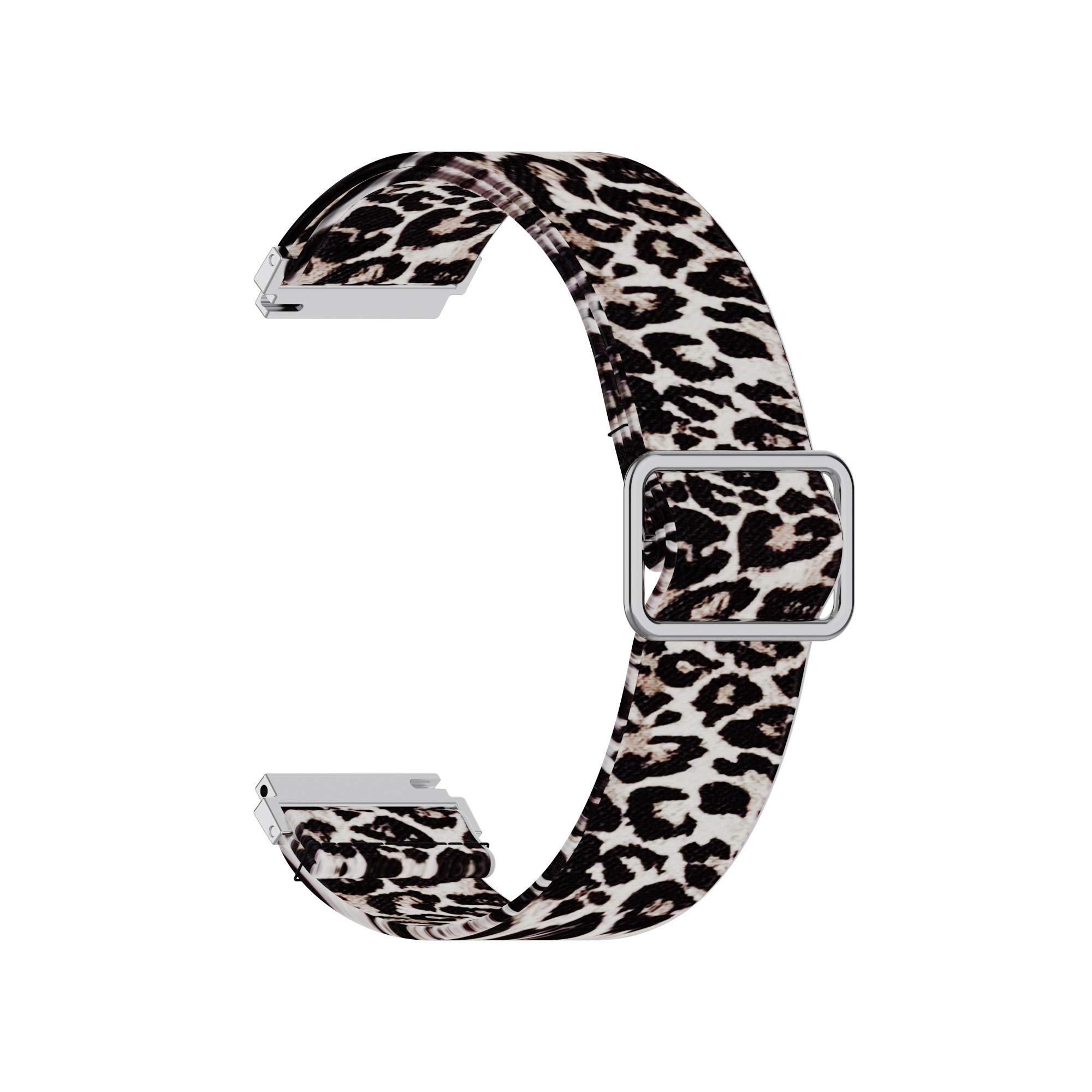 FitTurn Elastic Bands for Amazfit Bip 3 GTS 3 GTS 2 GTS 2e GTS 4 Mini 2 Mini GTR 42mm Leopard Pattern Sport Strap Wristbands