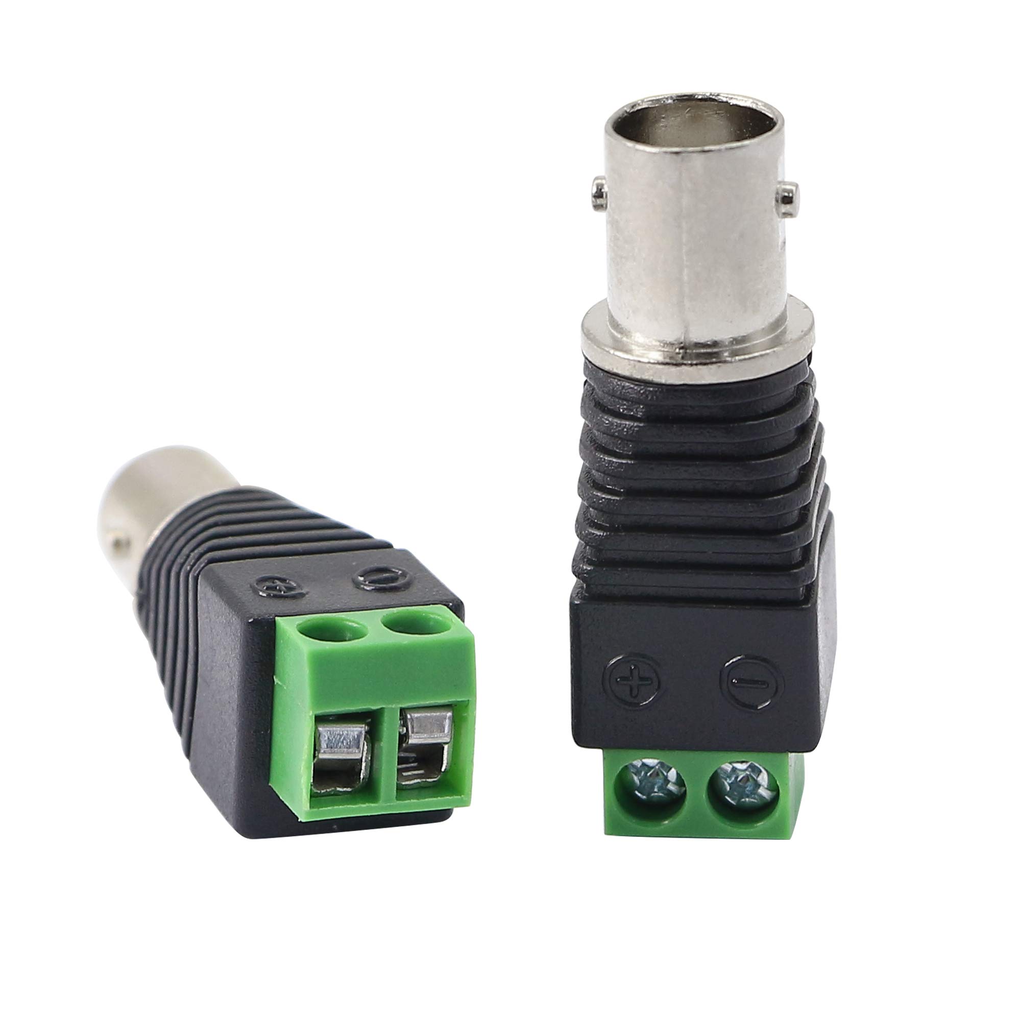 BNC Female Connector Adapter 5-Pack No Soldering for CAT5 Coaxial Cable to CCTV Surveillance Camera - View 2 of 5