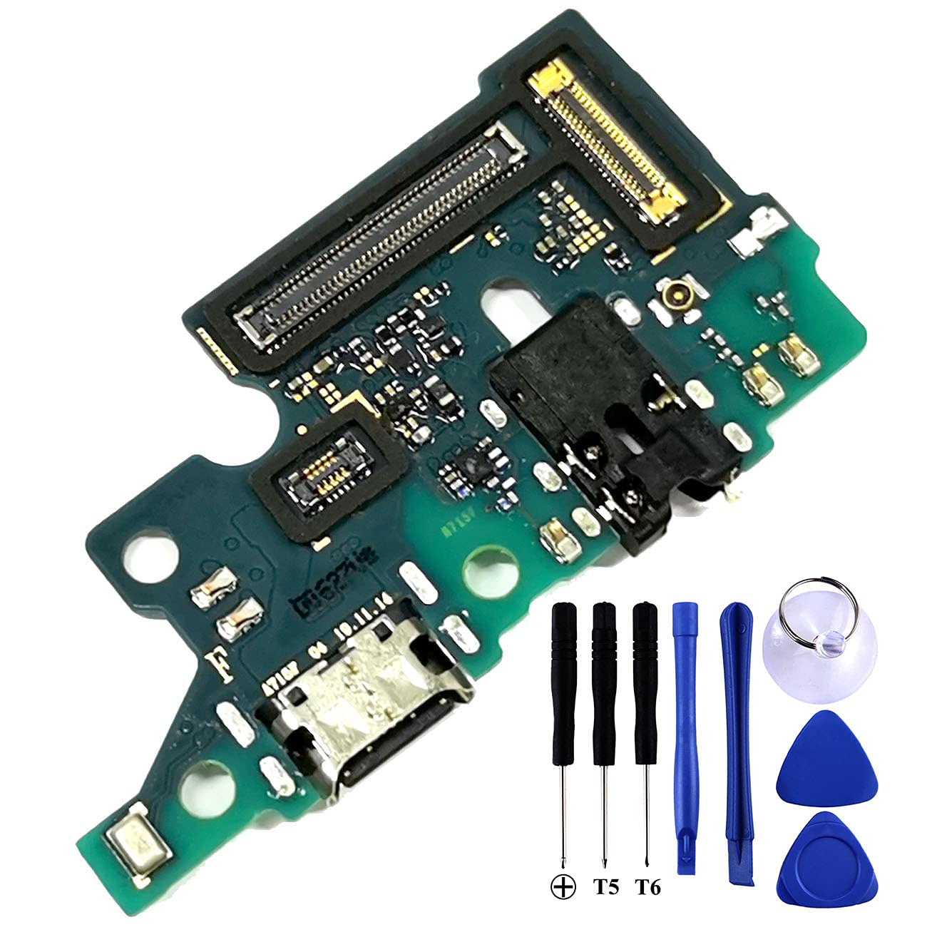 Galaxy A71 USB Charging Port Flex Cable Replacement for SM A715F Type C Charger Dock Board Connector Repair Tools Included