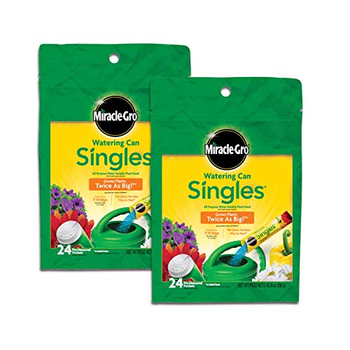 Miracle-Gro Miracle-Gro Watering Can Singles: All-Purpose Water Soluble Plant Food (2 Pack) for Thriving Plants