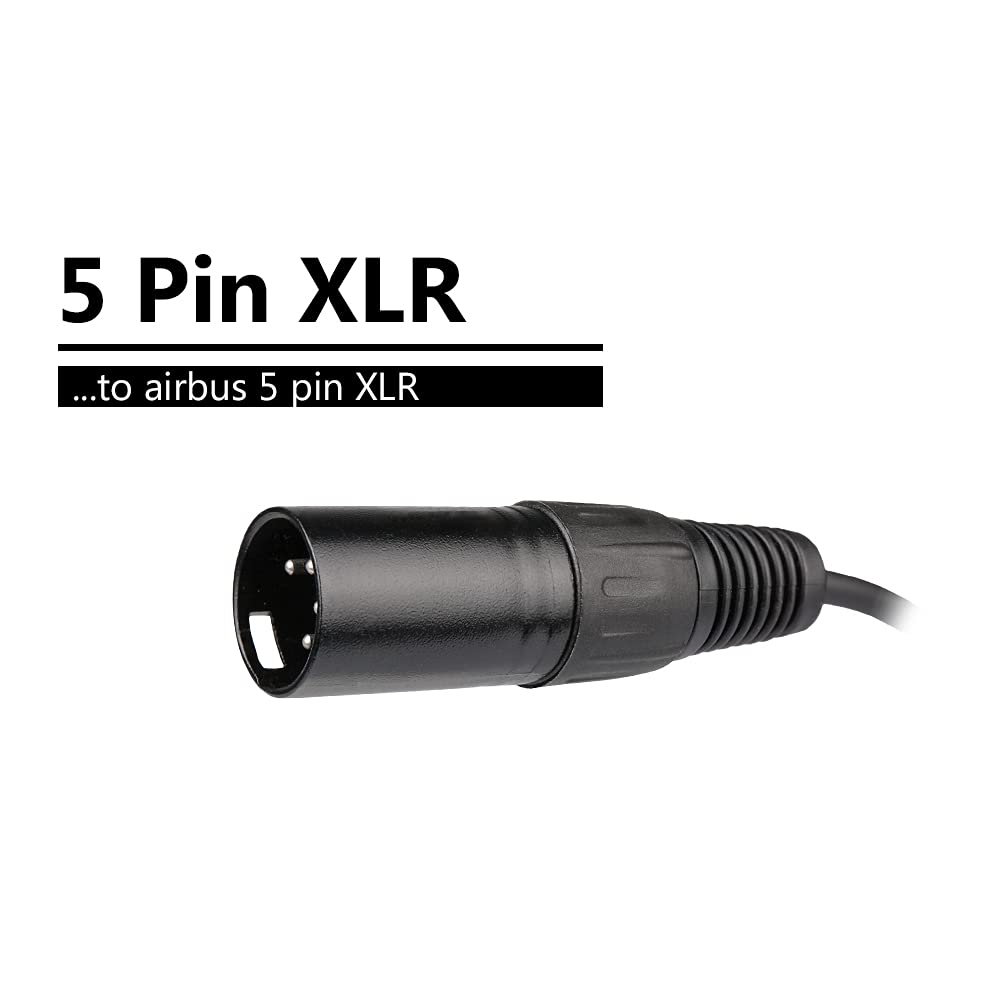 R SPIDER WIRELESS Aviation Headset GA Dual Plugs to Airbus 5 Pin XLR Adapter for Enhanced Flight Communication - View 4 of 5