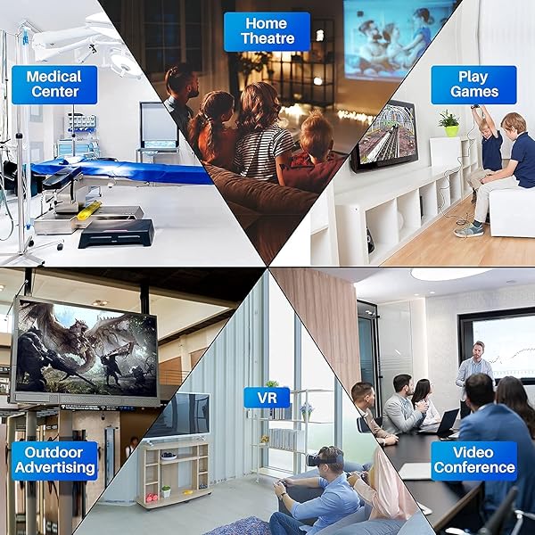 Adoreen Adoreen 30ft DisplayPort Cable 4K 60Hz Braided DP 1.2 for Gaming Monitor PC Laptop TV with 5 Velcro Cable Ties - View 6 of 7