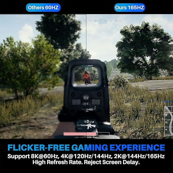 Adoreen Adoreen 15ft DisplayPort 1.4 Cable UHD 8K 60Hz 4K 144Hz 2K 240Hz HBR3 HDCP2.2 HDR for Gaming Monitor Laptop PC TV with Velcro Ties - View 2 of 7