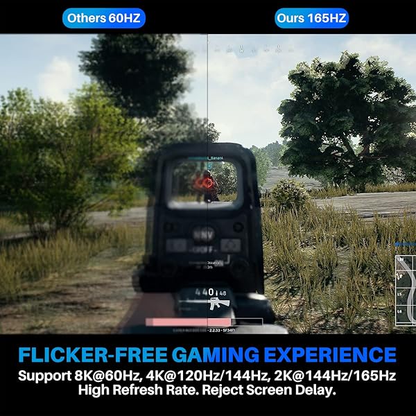 Adoreen Adoreen 20ft DisplayPort 1.4 Cable UHD 8K 60Hz 4K 144Hz 2K 240Hz HBR3 HDCP2.2 HDR for Gaming Monitors and PCs with Velcro Ties - View 2 of 8