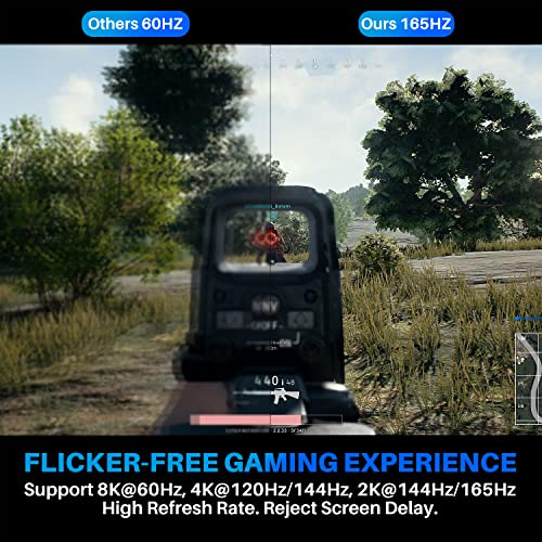 Adoreen VESA Certified 8K DisplayPort 1.4 Cable 3 Feet 2 Pack Adoreen DP Cord 8K 60Hz 4K 144Hz 2K 240Hz 32.4Gbps HBR3 HDCP HDR FreeSync G-Sync Braided - View 2 of 7