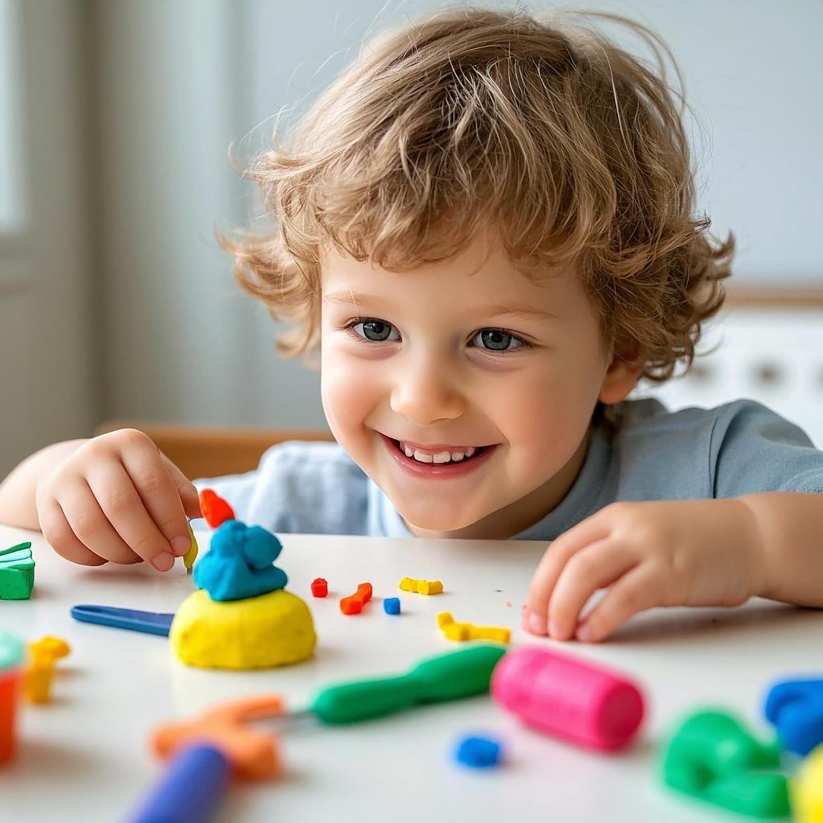 CyAJM Polymer Clay Kits 50 Colors for Kids and Adults DIY Mold Oven Bake Clay with Storage Box Sculpting Tools Ideal Gifts - View 3 of 9