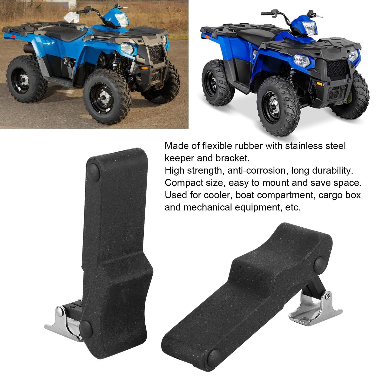 Akozon Polaris Sportsman 570 Front Storage,2pcs for Polaris Sportsman 570 Front Storage Rack Rubber Fit for Polaris Sportsman 450 570 850 Touring ETX - View 2 of 9