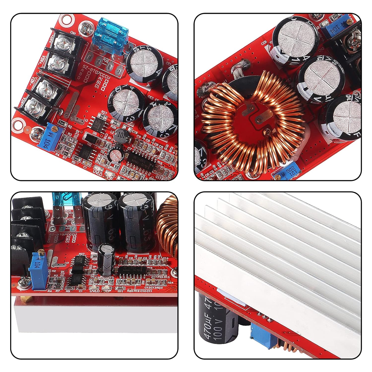 ACEIRMC ACEIRMC 1200W 20A DC Converter Boost Car Power Supply Module 8-60V to 12-83V High Efficiency Step-up Solution - View 6 of 7