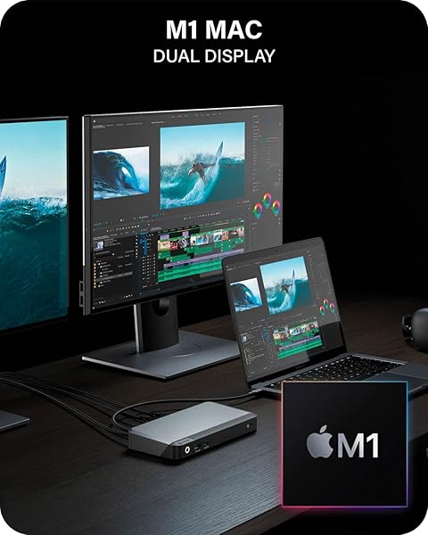 ALOGIC ALOGIC Dual 4K Universal Docking Station DX2: 65W Power, Mac & Windows Compatible, Fast Charging USB-C, 3xUSB-A, Ethernet - View 8 of 10