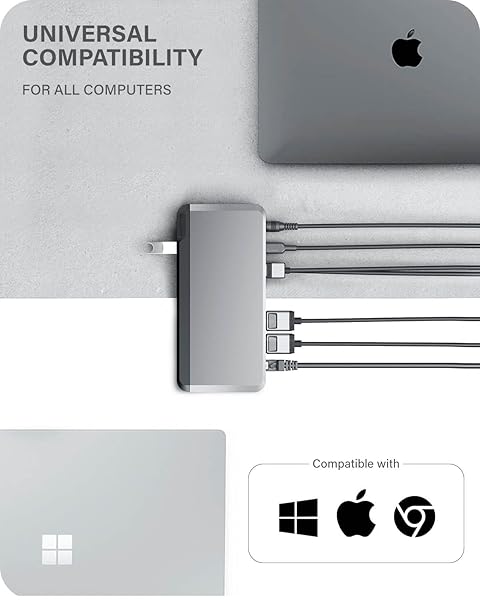 ALOGIC ALOGIC Dual 4K Universal Docking Station DX2: 65W Power, Mac & Windows Compatible, Fast Charging USB-C, 3xUSB-A, Ethernet - View 9 of 10