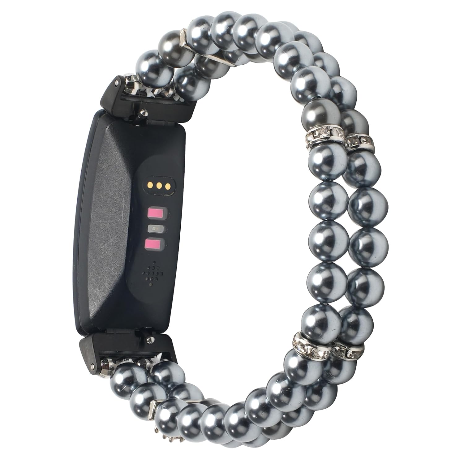 Wongeto Wongeto Compatible with Fitbit Inspire 2 and Inspire Inspire HR Bands,Fashion Handmade Elastic Stretch Pearl Bracelet Women Replacement Strap for - View 2 of 8