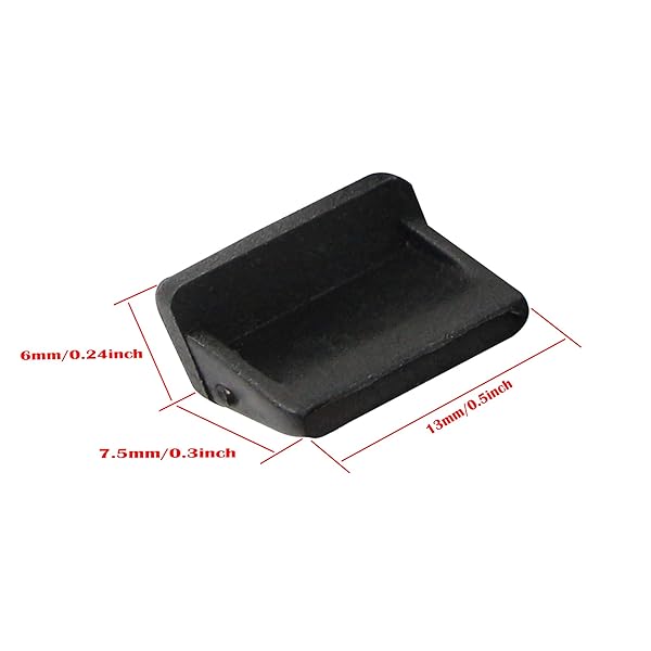 GINTOOYUN GINTOOYUN 50pcs USB Anti Dust Cap Port Plug Cover for USB Type A Female End Silicone Black - View 6 of 7