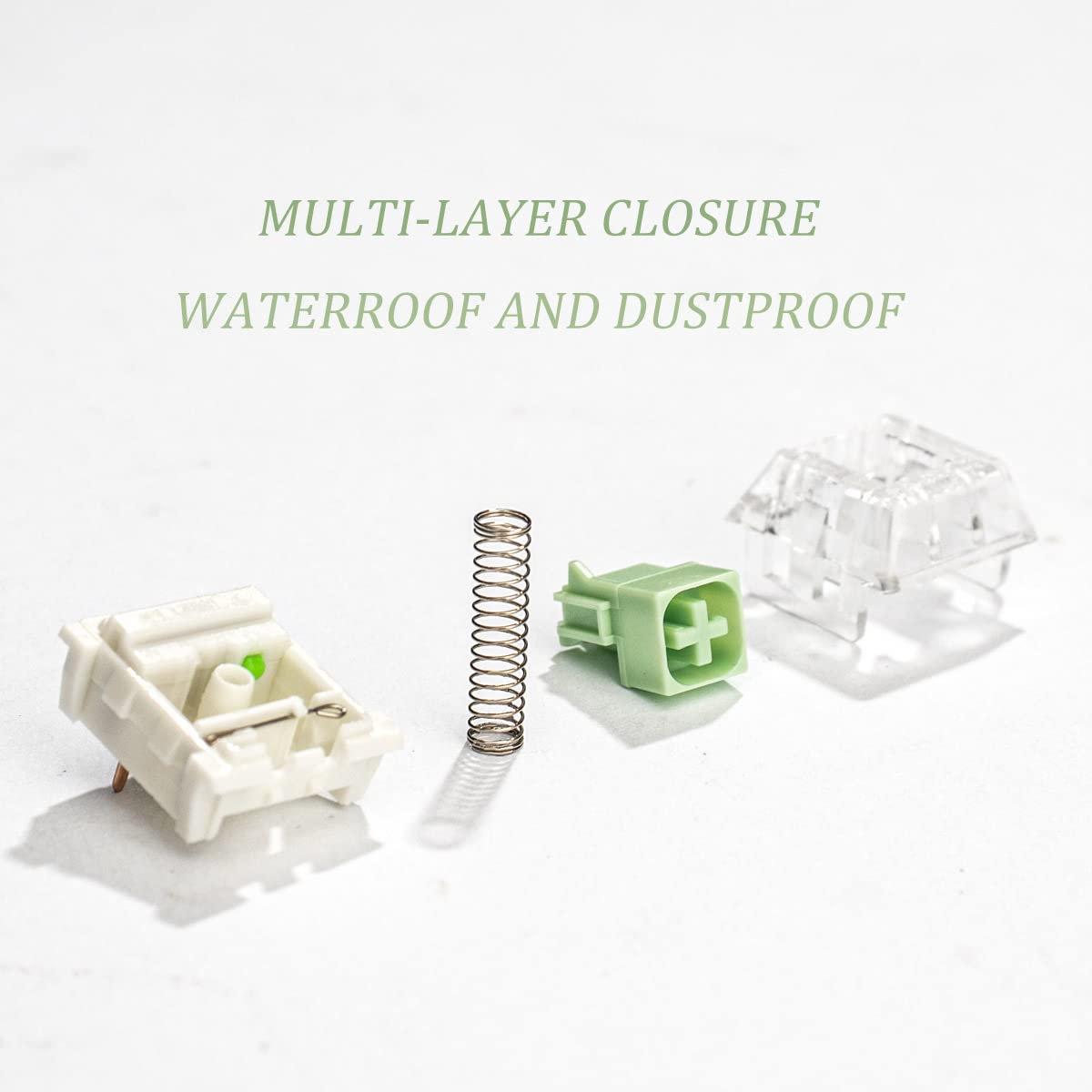 Sumgsn 10 Pack Kailh Box Switch Jade RGB SMD for Mechanical Gaming Keyboard 3 pin Switches IP56 Water-Proof Compatible Cherry MX Switches - View 3 of 9