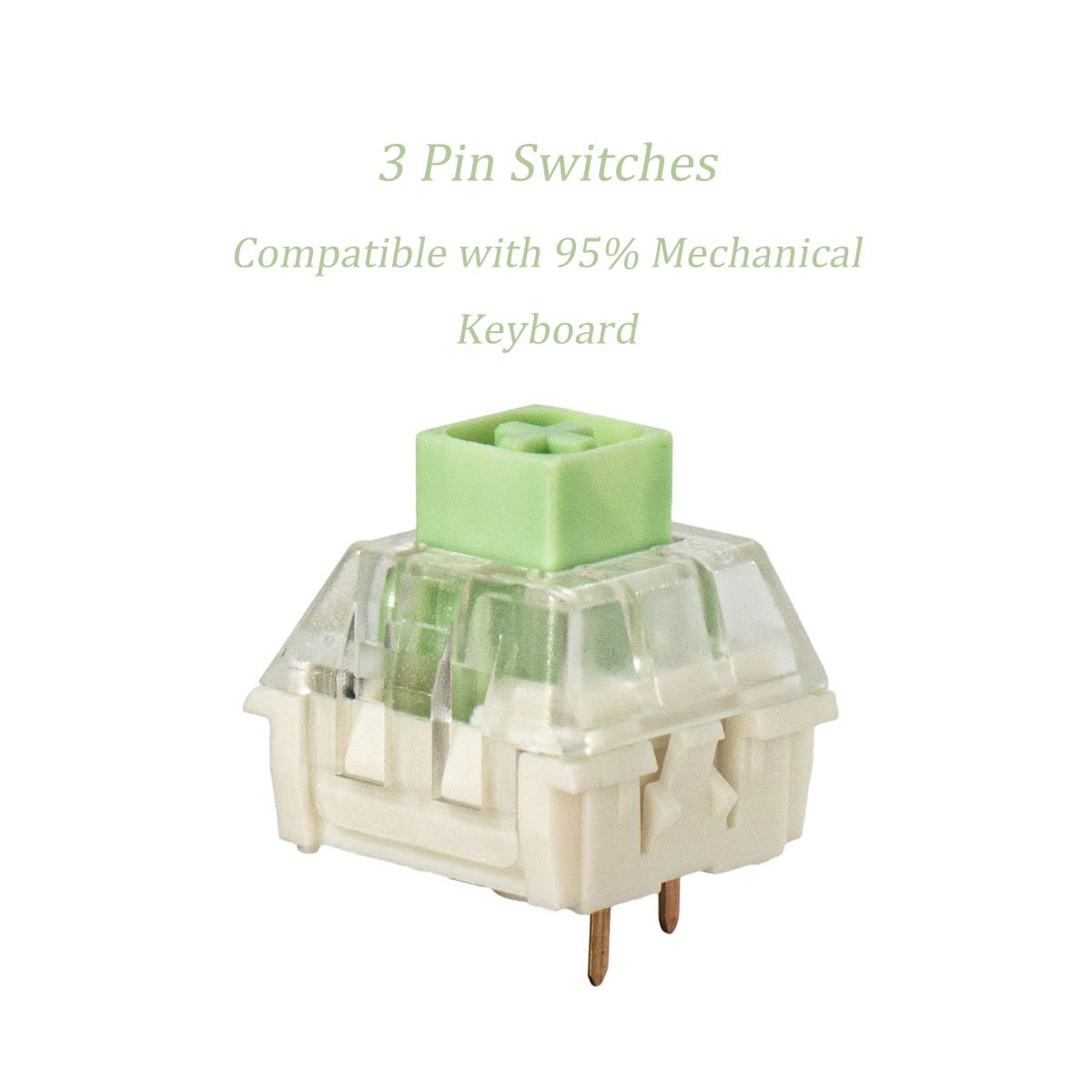 Sumgsn 10 Pack Kailh Box Switch Jade RGB SMD for Mechanical Gaming Keyboard 3 pin Switches IP56 Water-Proof Compatible Cherry MX Switches - View 4 of 9