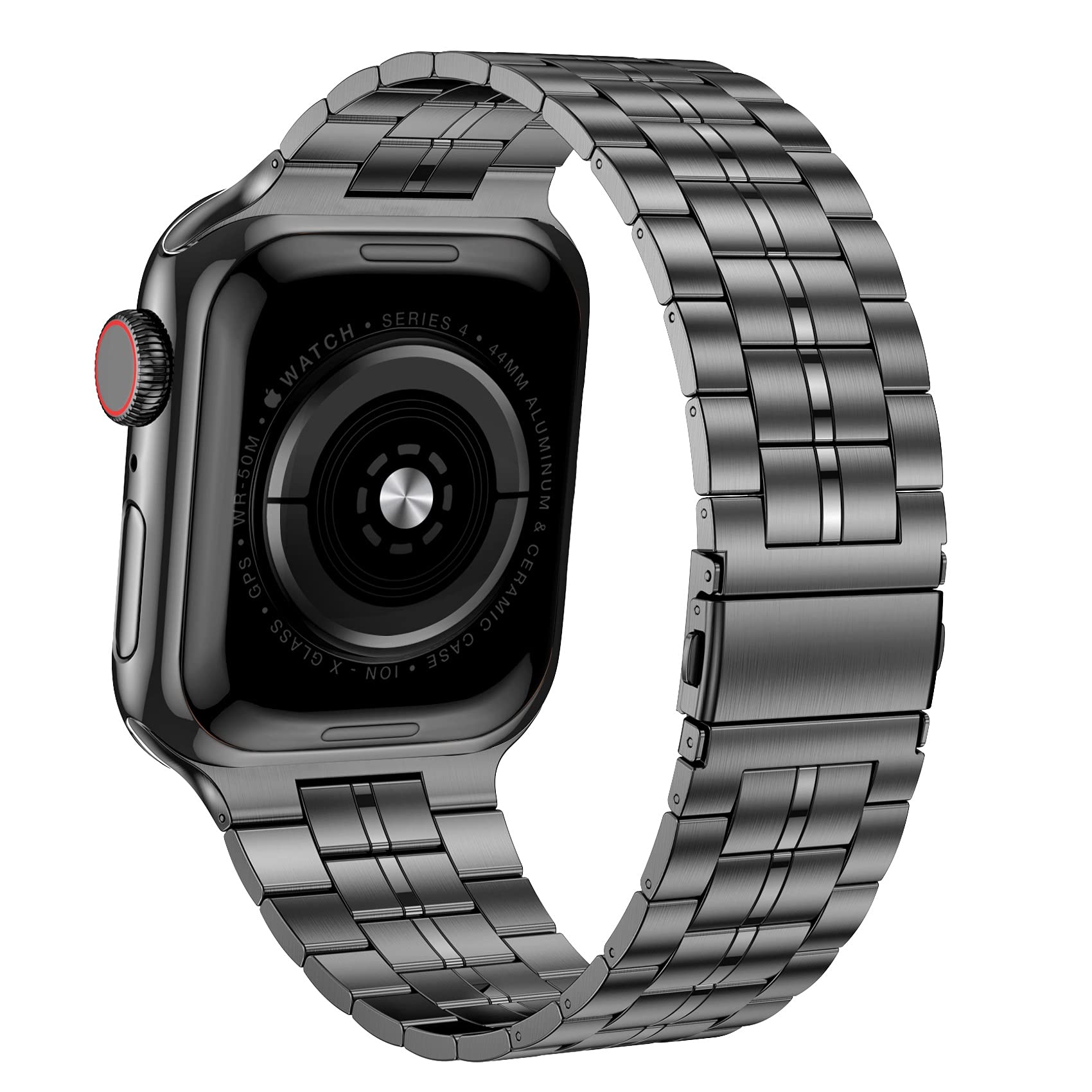 Fitlink Fitlink Ultra Thin Solid Stainless Steel Wristband Strap for Apple Watch 38 to 45mm Replacement Bracelet Band Grey - View 3 of 7