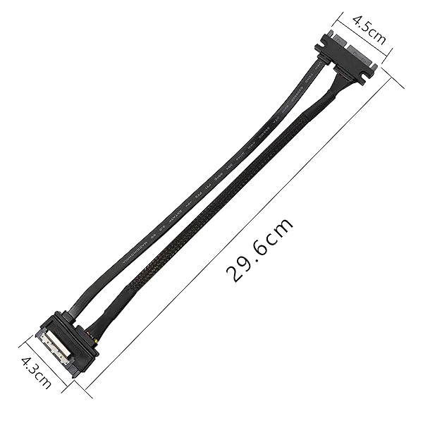 GELRHONR GELRHONR 22Pin SATA Power Extension Cable Male to Female 0.3M for HDD SSD Optical Drives DVD Burners PCI Cards 6Gbps Data Transfer - View 7 of 9