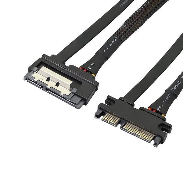 GELRHONR GELRHONR 22Pin SATA Power Extension Cable Male to Female 0.3M for HDD SSD Optical Drives DVD Burners PCI Cards 6Gbps Data Transfer - View 9 of 9