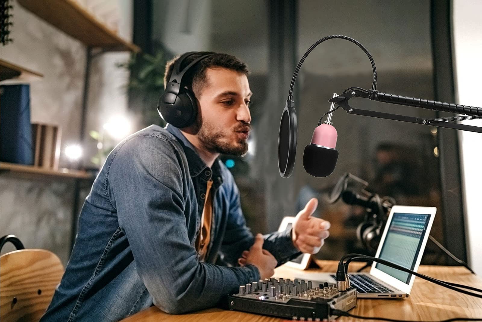 YOUSHARES Razer Seiren Mini Mic Boom Arm with Microphone Windscreen and Dual Layered Mic Pop Filter for Razer Seiren Mini USB Streaming Microphone by YOUSHARES - View 9 of 9