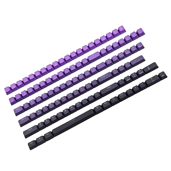 YMDK YMDK Double Shot 108 Dyed PBT Shine Through OEM Profile Purple Gradient Keycap for MX Switches Mechanical Keyboard Only Keycap